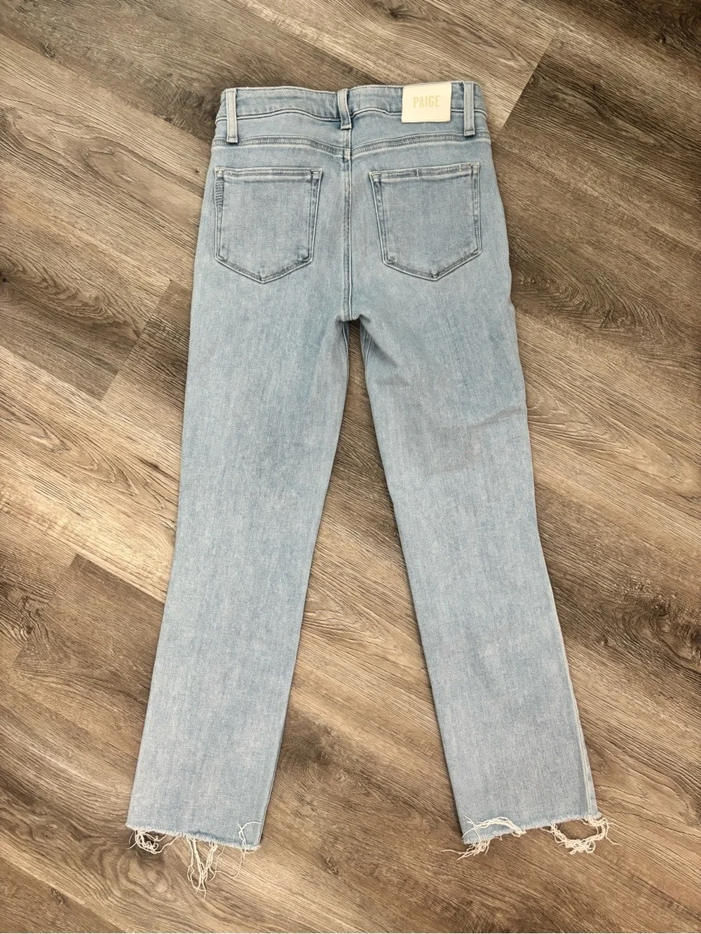 PAIGE Cindy Park Ave Light Blue High-Rise Straight Jeans size 27